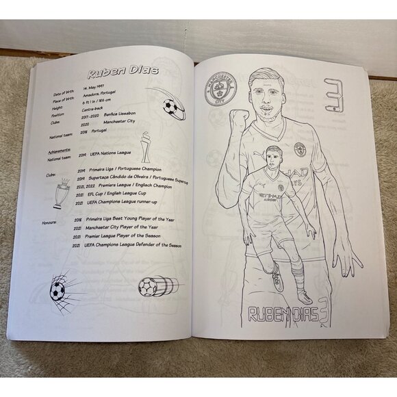 Soccer Coloring Book For Kids Age 8-12 Featuring 50 Soccer Stars - Picture 3 of 4